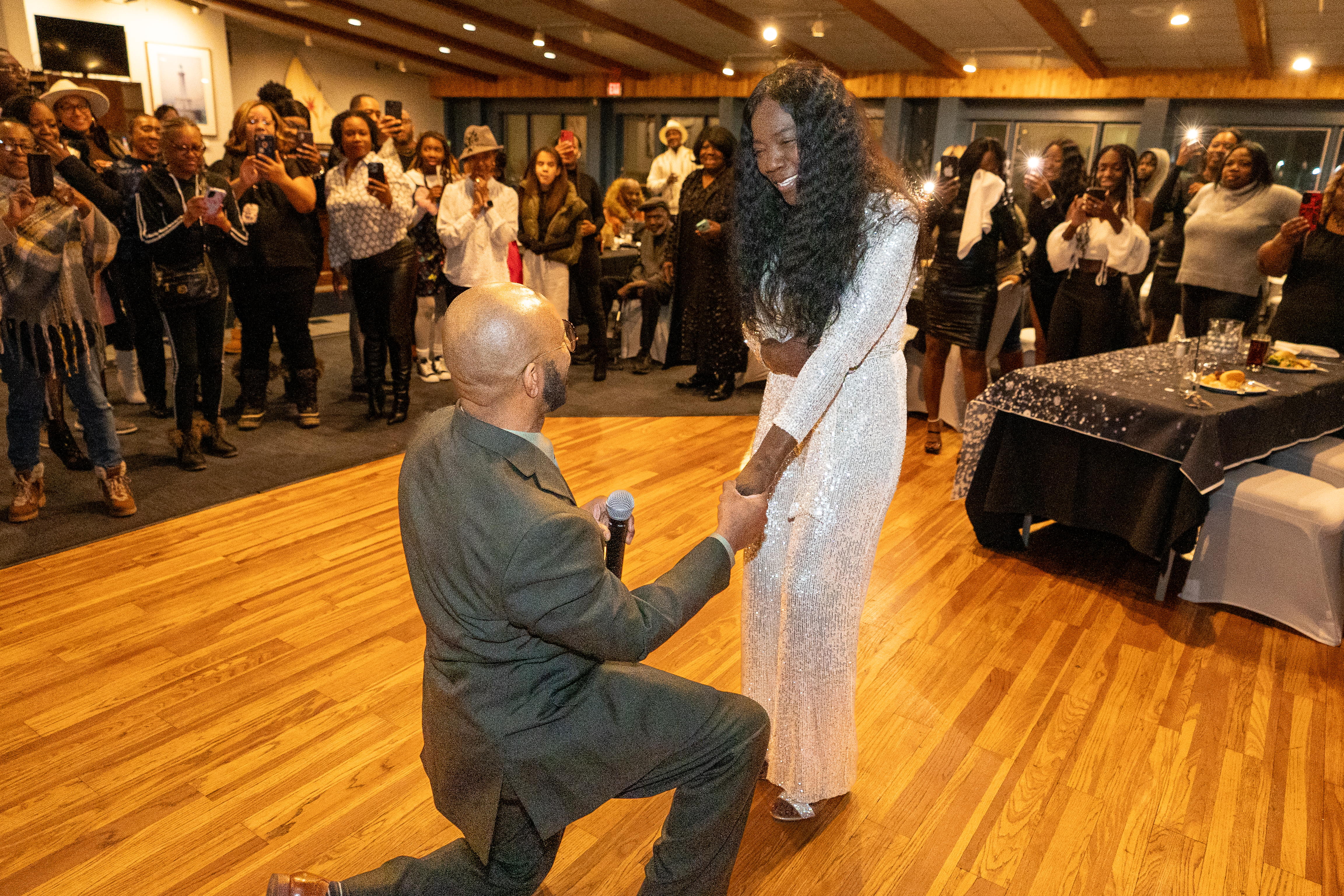 Emotional bride and groom during vows in Metro Detroit wedding